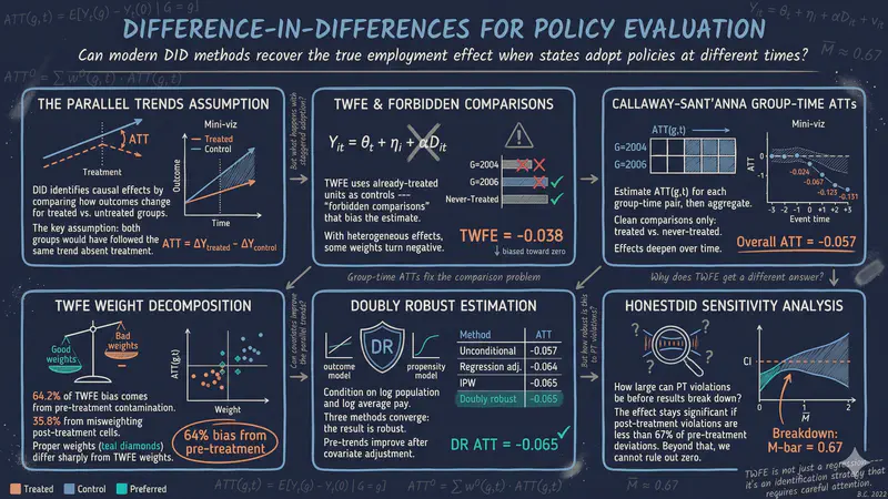 Diferencias en diferencias para la evaluación de políticas: un tutorial usando R