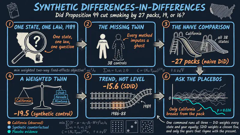 Diferencias en diferencias sintéticas (SDID) en Stata: una reevaluación de la Proposición 99 de California