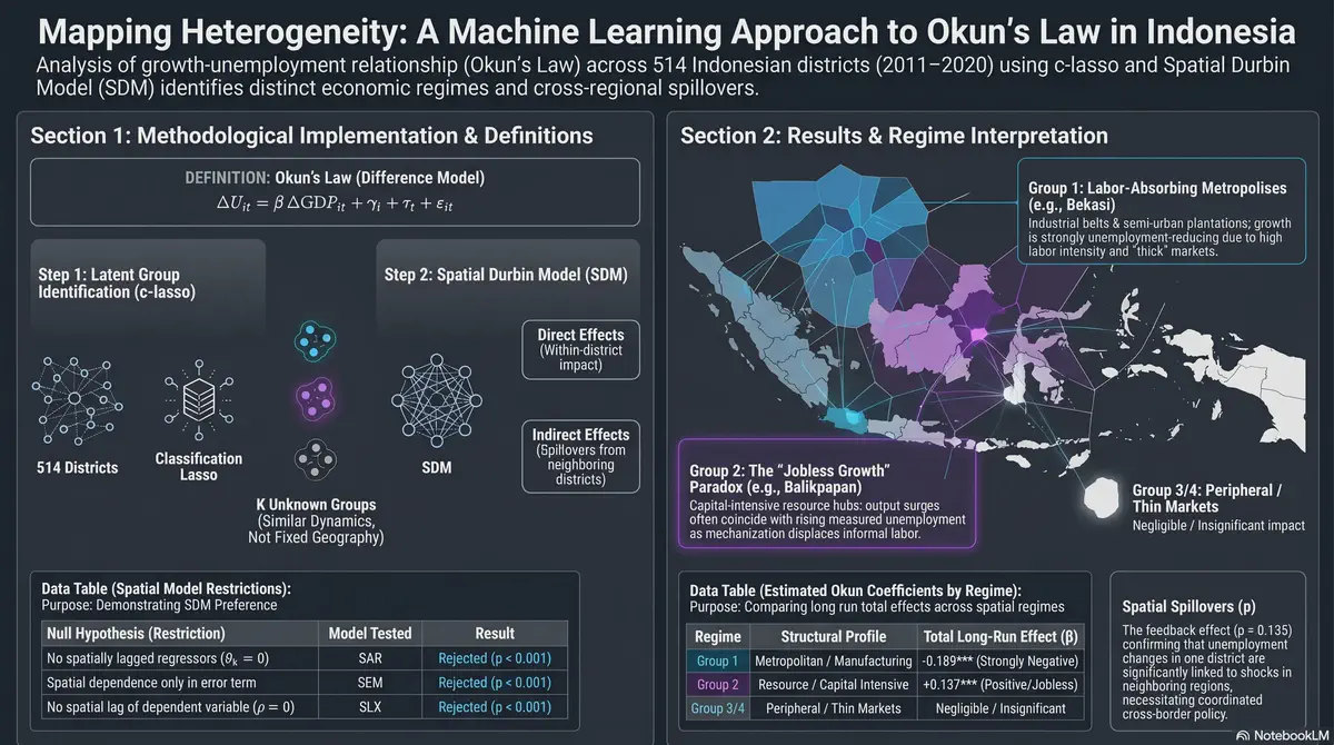 La ley de Okun y los regímenes espaciales en Indonesia: un enfoque de aprendizaje automático