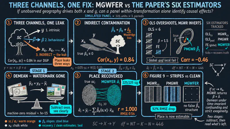 MGWFER：パネル固定効果による因果的な空間変動係数