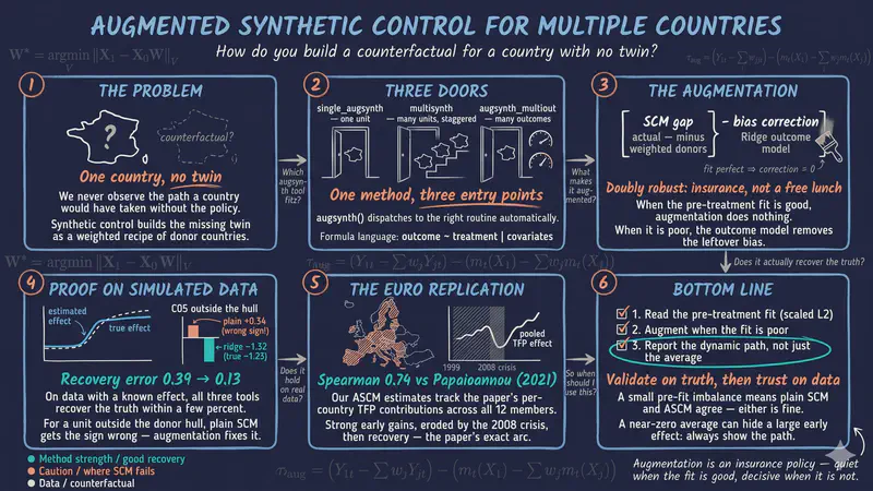 多国間設定における拡張Synthetic Control：augsynthによるチュートリアル