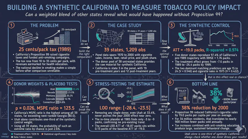 Stataによる合成コントロール法：カリフォルニアのタバコ税は喫煙を減らしたのか？