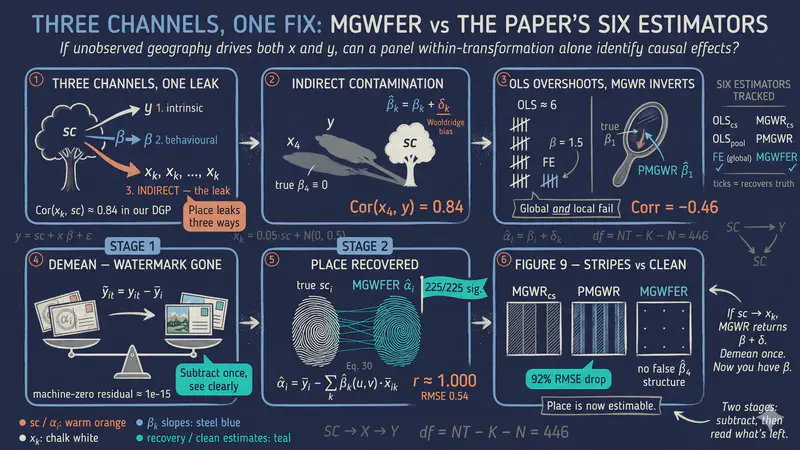 MGWFER: Causal Spatially Varying Coefficients via Panel Fixed Effects