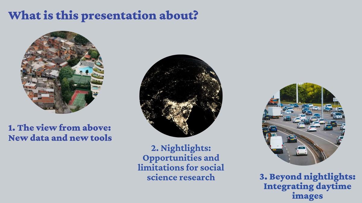 Monitoring local development from outer space